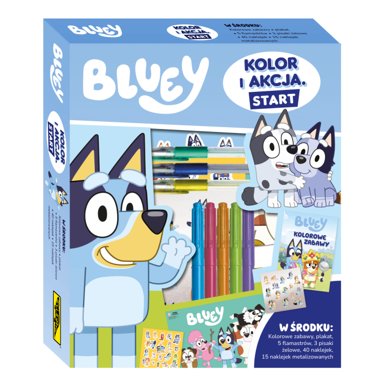 Bluey Kolor i Akcja Start - Megazestaw do kolorowania