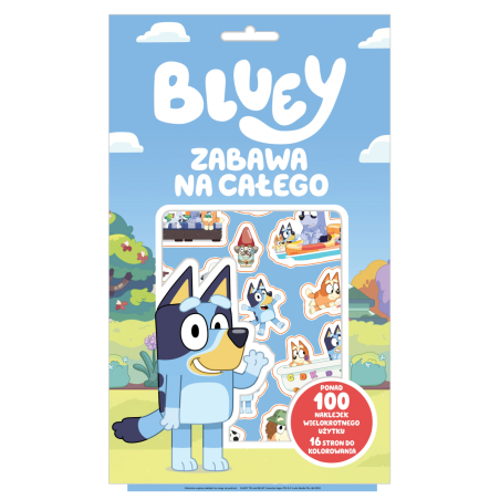 Bluey Zabawa na całego - naklejki i kolorowanki