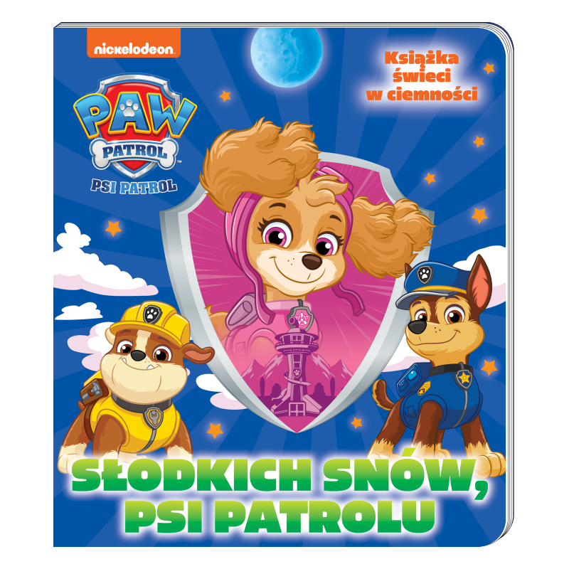 Psi Patrol Słodkich snów, pieski! Książka świecąca w ciemności